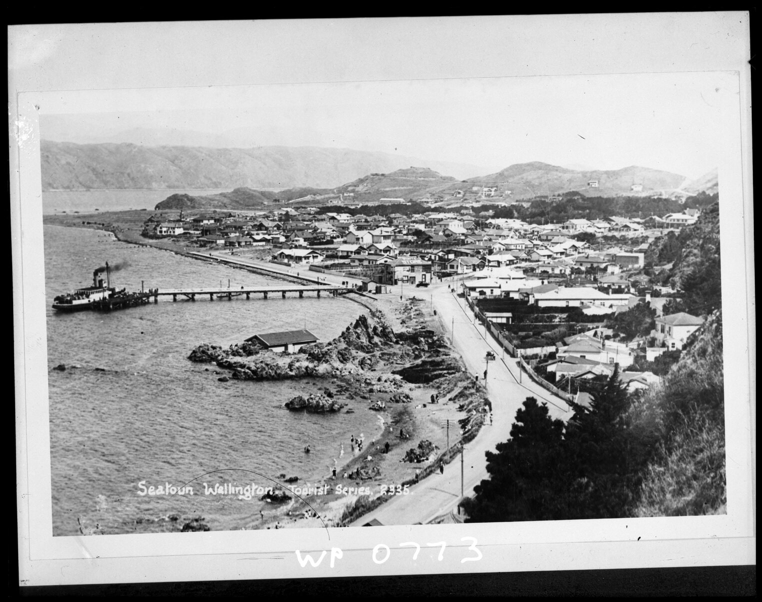 Elevated view of Seatoun. Tourist Series 2335
