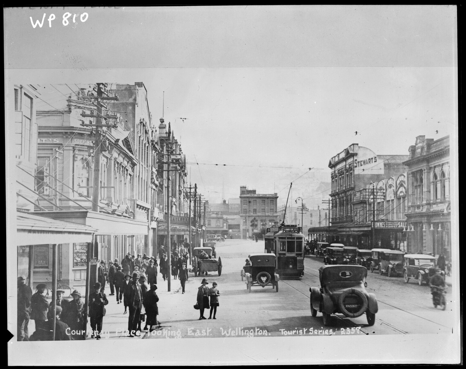 Courtenay Place, looking west. Tourist Series 2357