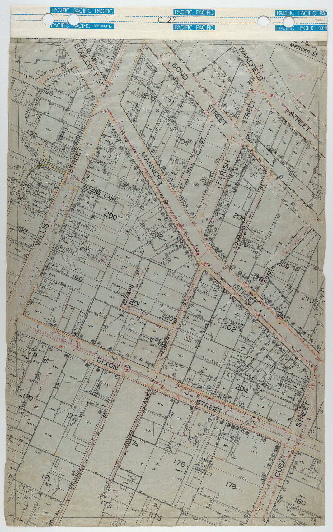 40 Foot to an Inch Record Sheet, sheet Q28