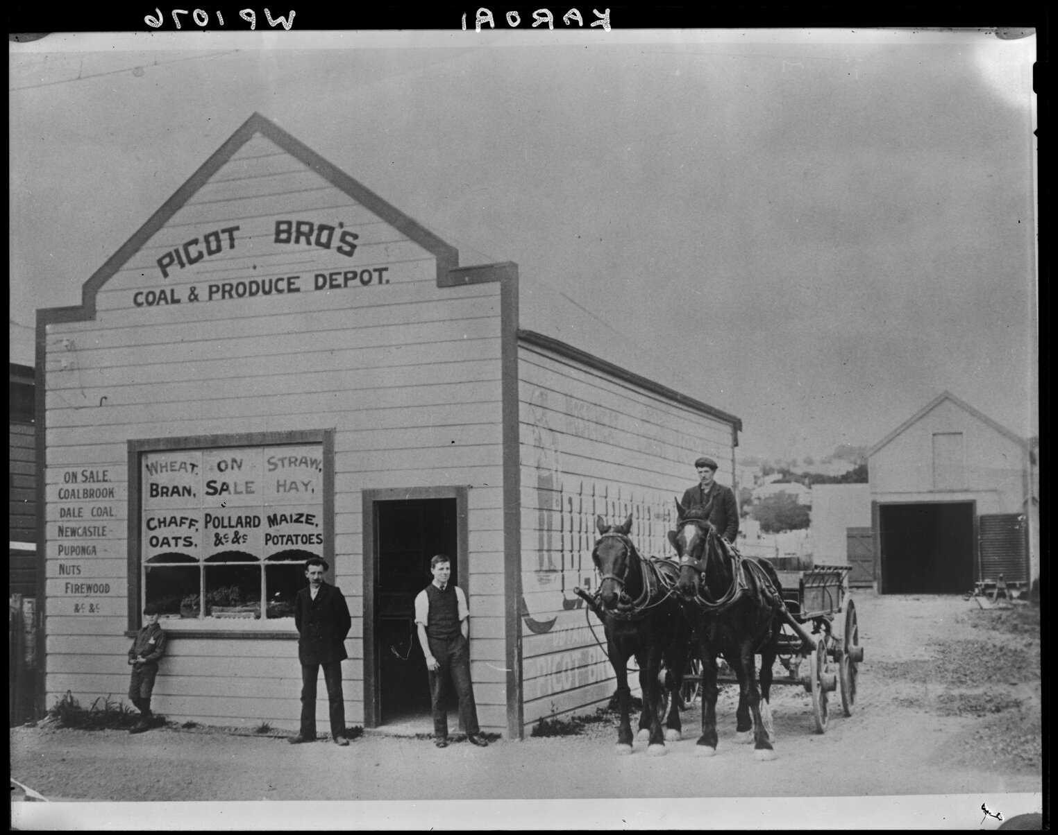 Picot Brothers, Coal and Produce Depot, Karori Road