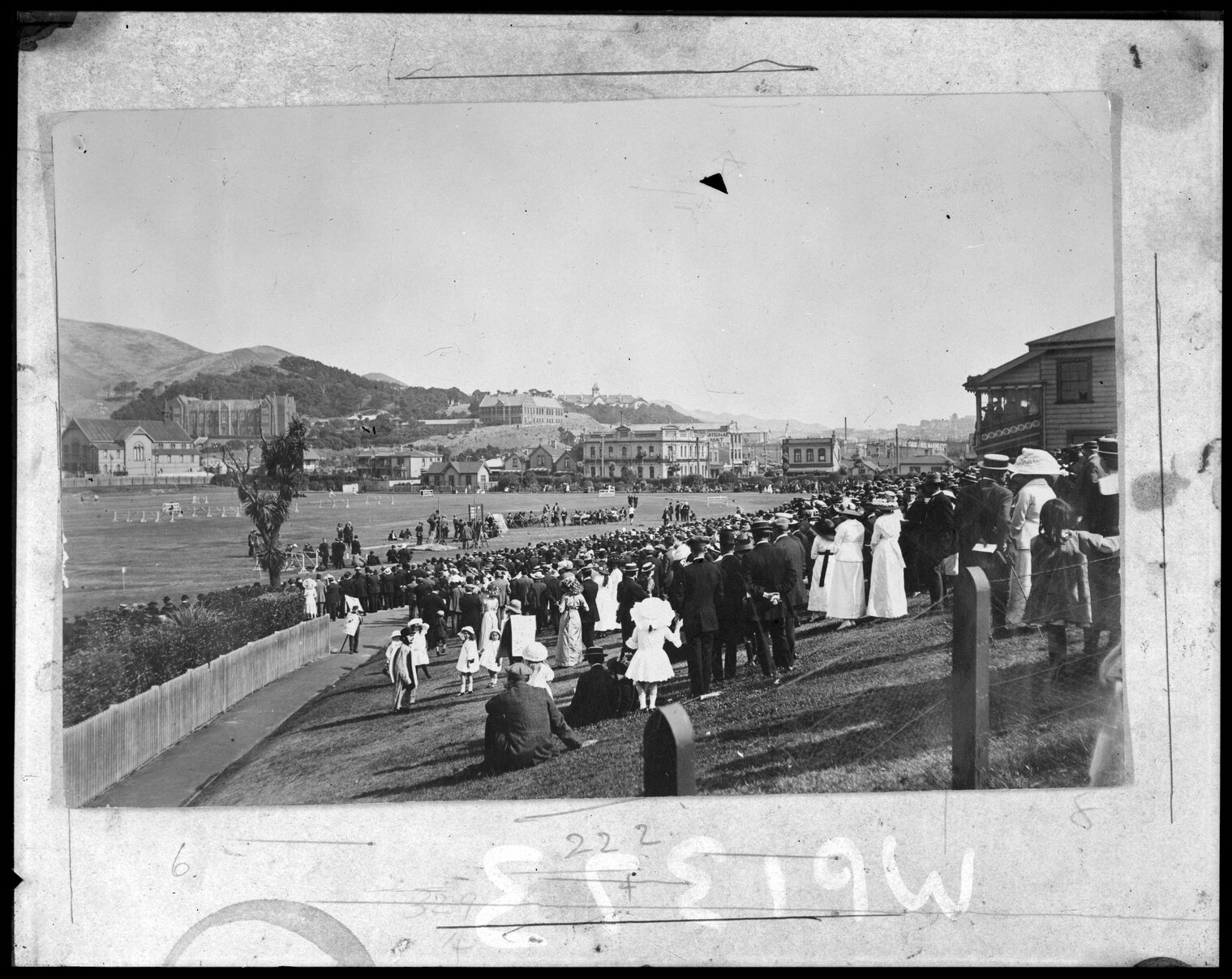 Crowd gathered at Basin Reserve