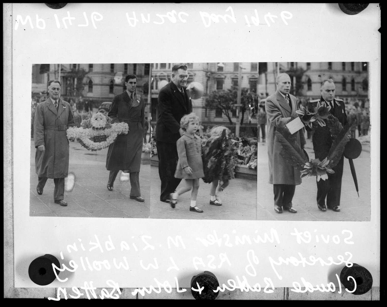 Laying of wreaths, ANZAC Day, at the Cenotaph
