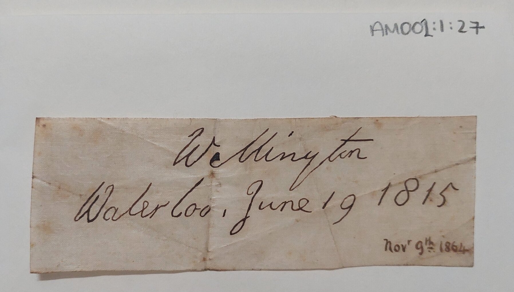 Signature of Arthur Wellesley, 1st Duke of Wellington 