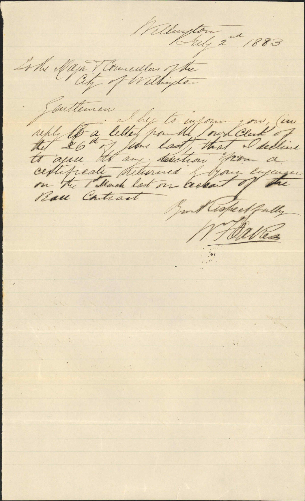 Declines to accede to deduction from race contract - W F Oakes