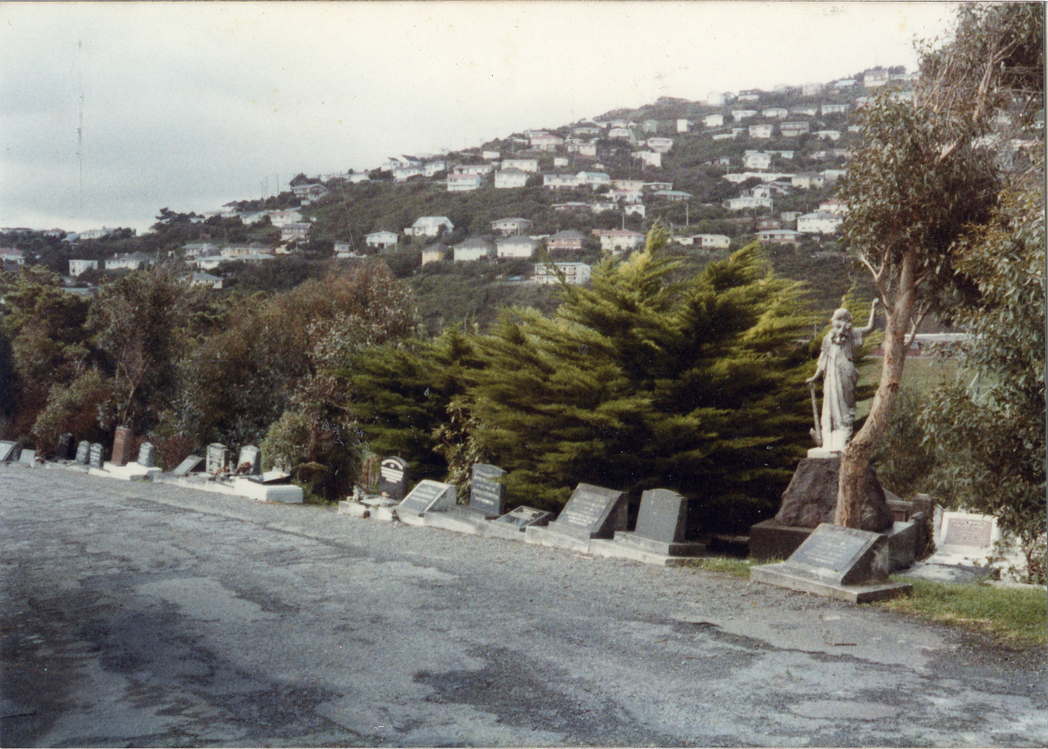 Karori Cemetery, Main road with graves alongside (?)