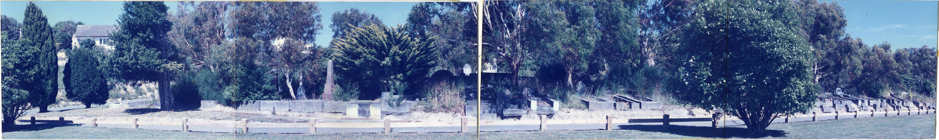Karori Cemetery, Panorama, X.Y.Z C1 and back entrance, 17 January 1989