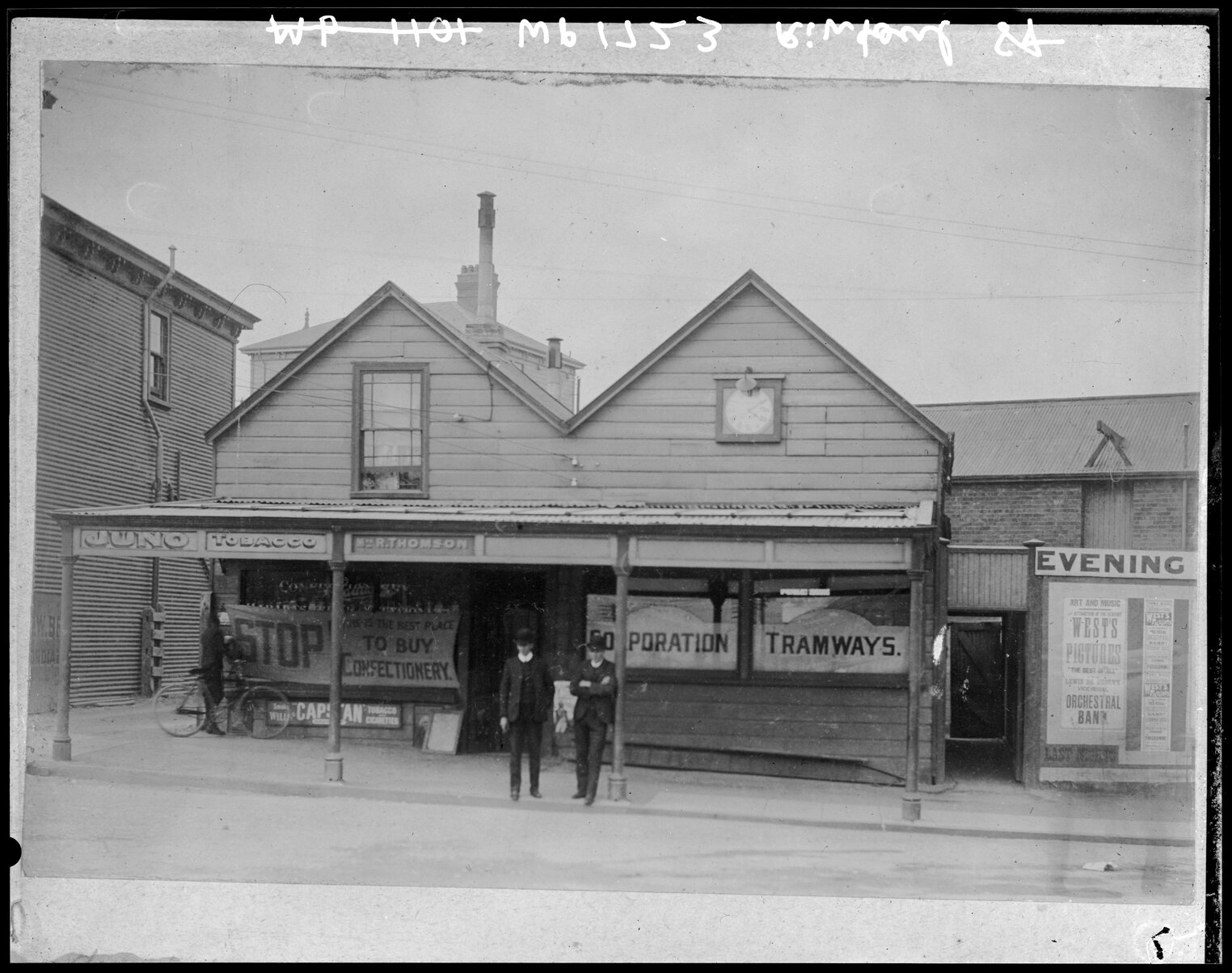 Corporation Tramways and tobacconist shop, Rintoul Street
