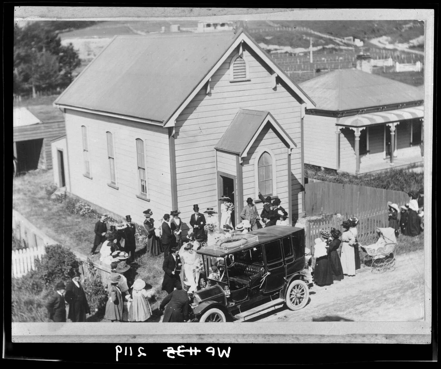 Wedding of Miss Gear and Dr Robertson, Saint Annes Church, Porirua