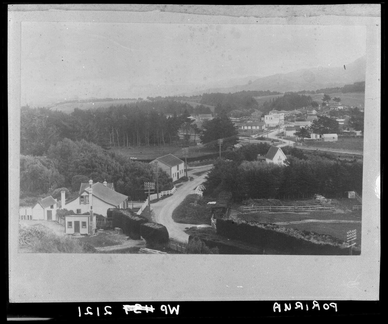 Elevated view of township, Porirua