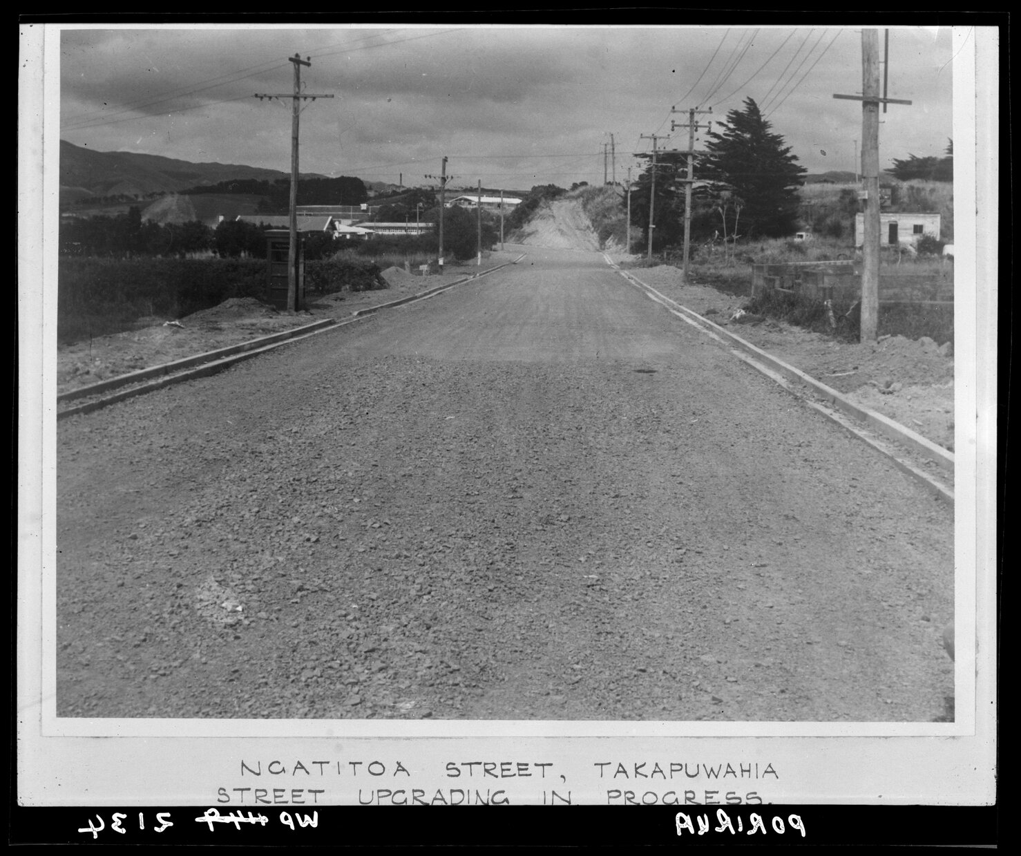 Reconstruction works, Ngatitoa Street, Porirua.