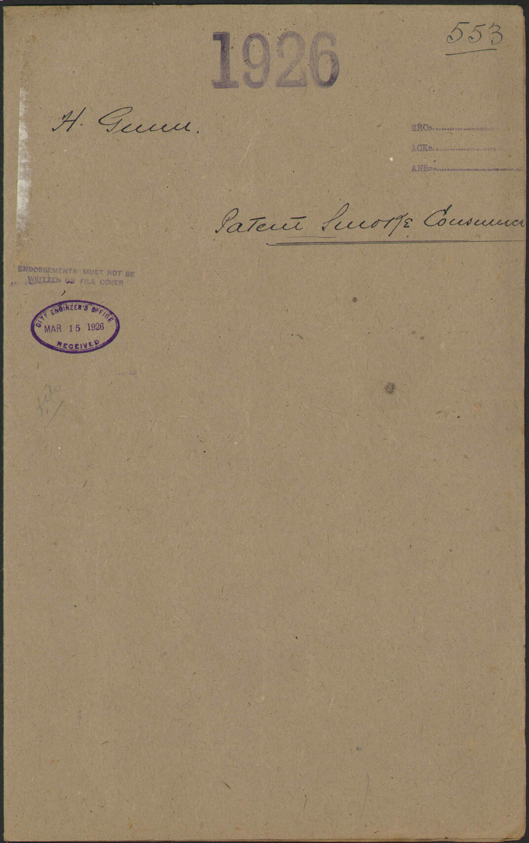 Patent smoke consumer - H Gunn