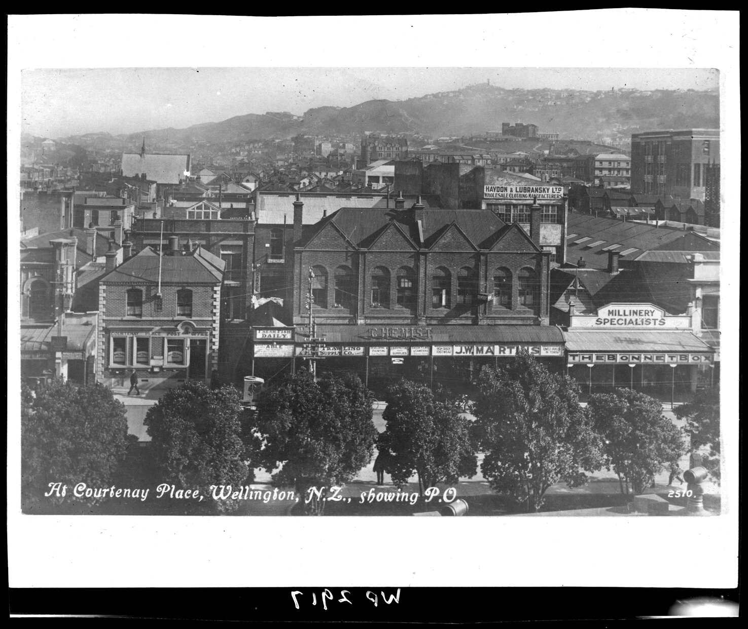 Elevated view of Courtenay Place tram terminus