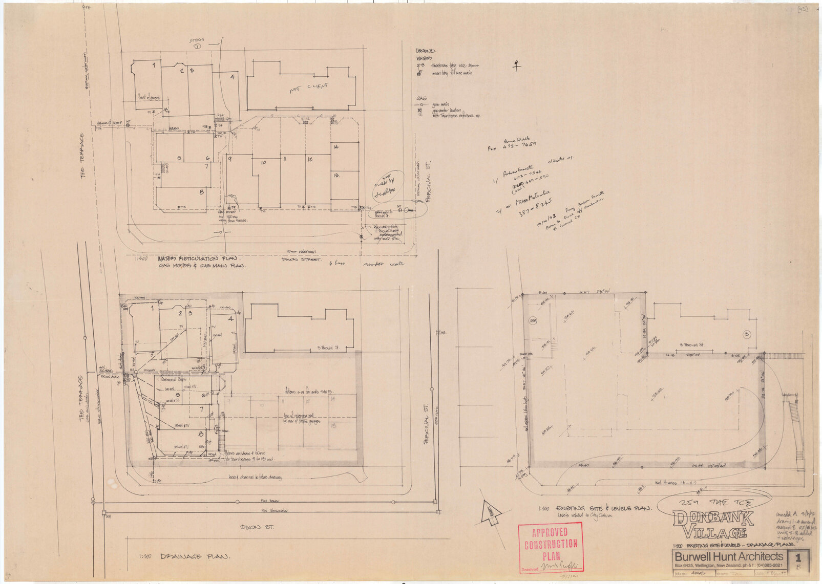 259 The Terrace - drainage plan, Donbank Village