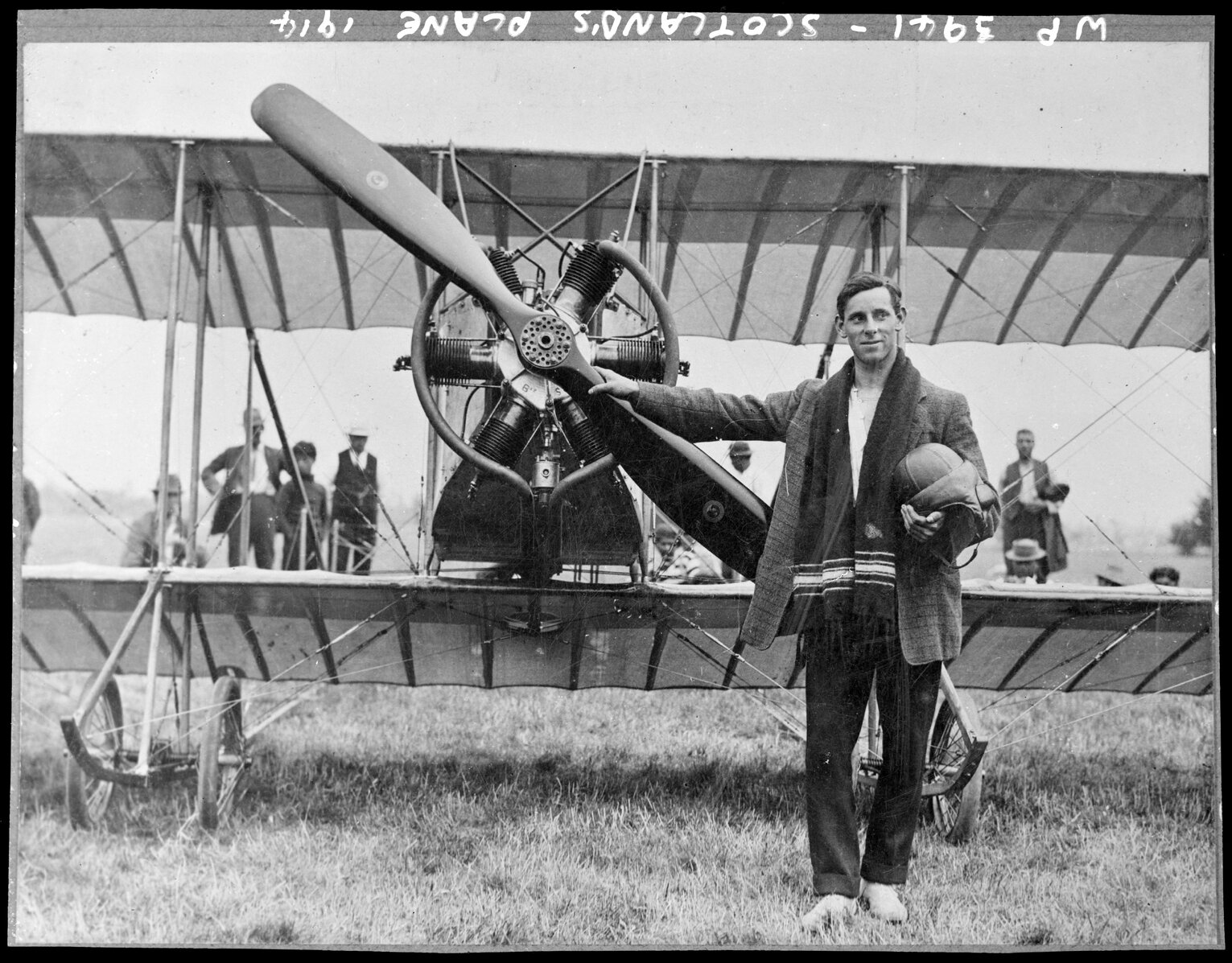 J W H Scotland's Caudron Biplane, Otaki Racecourse