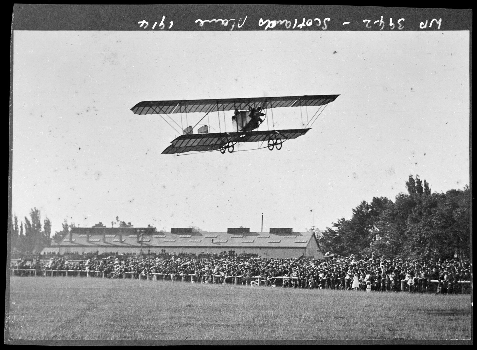 J W H Scotland's Caudron Biplane, Wigram, Christchurch