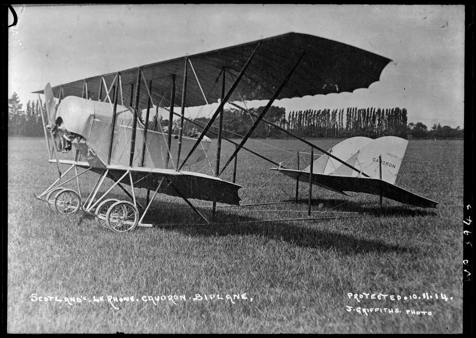 J W H Scotland's Caudron Biplane, Wigram, Christchurch