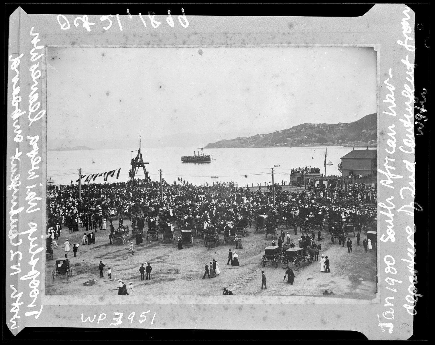 Departure of troop ship, Waiwera, from Wellington for the South African War