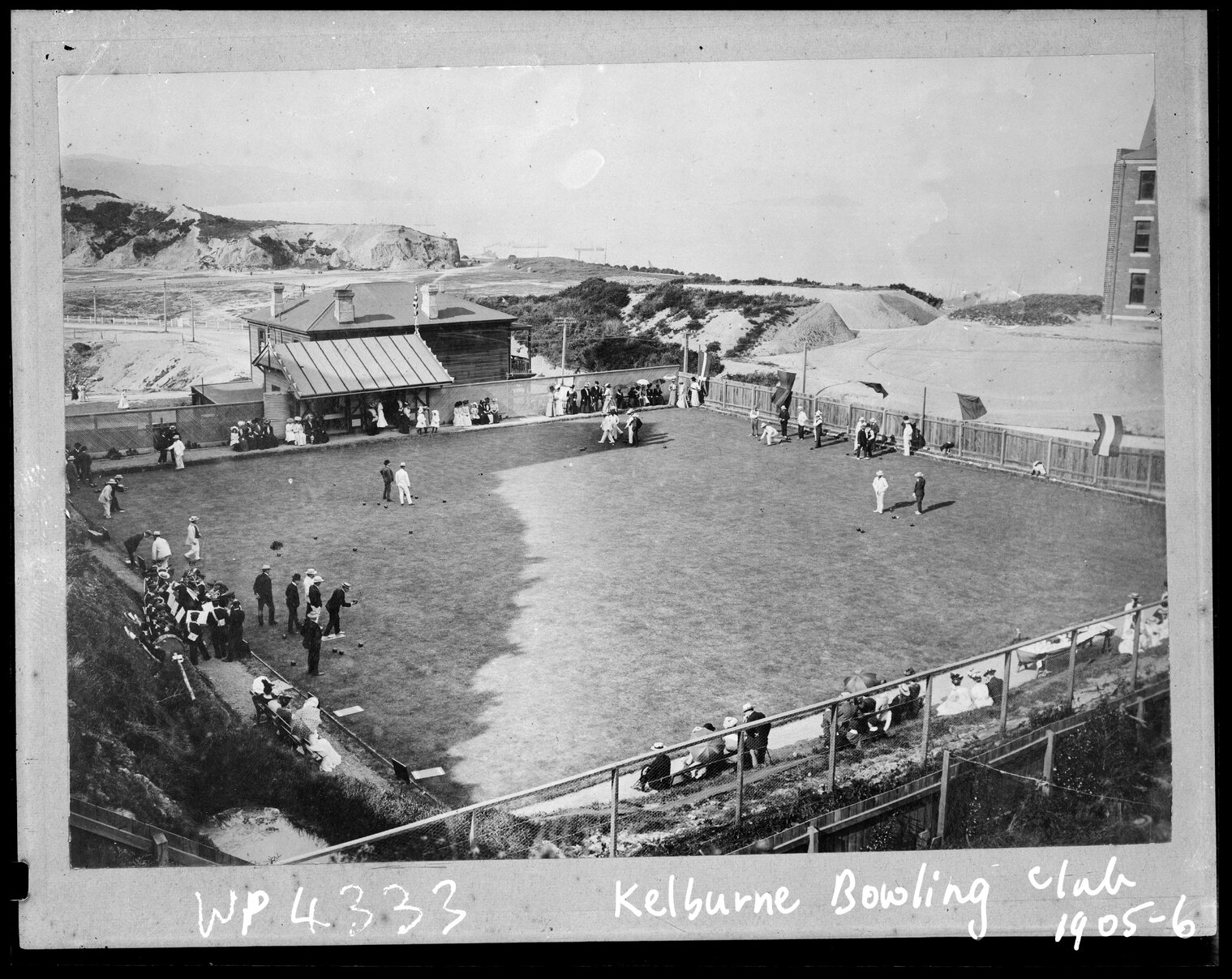 Elevated view of the Kelburn Bowling Club