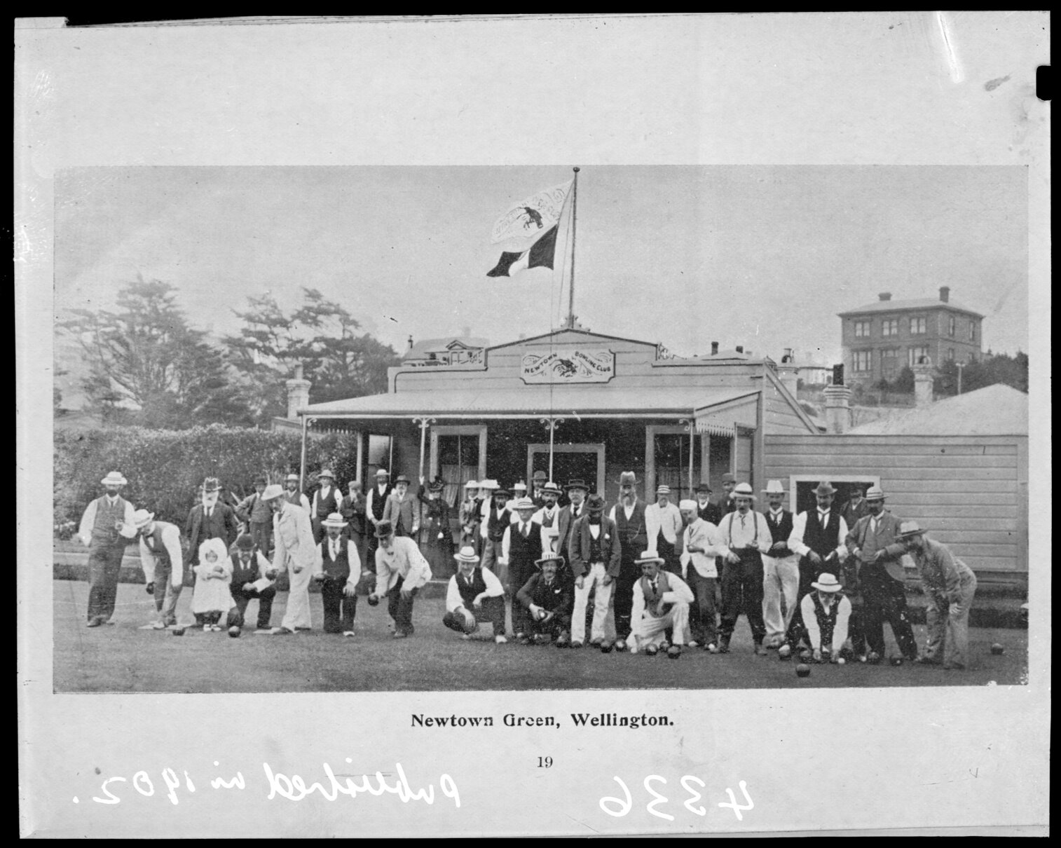 Group photograph of players at Newtown Green