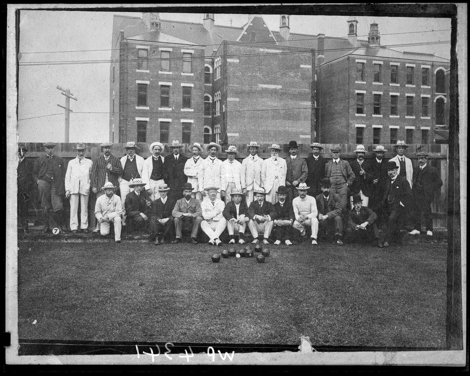 Group photograph of members of the Wellington Bowling Club