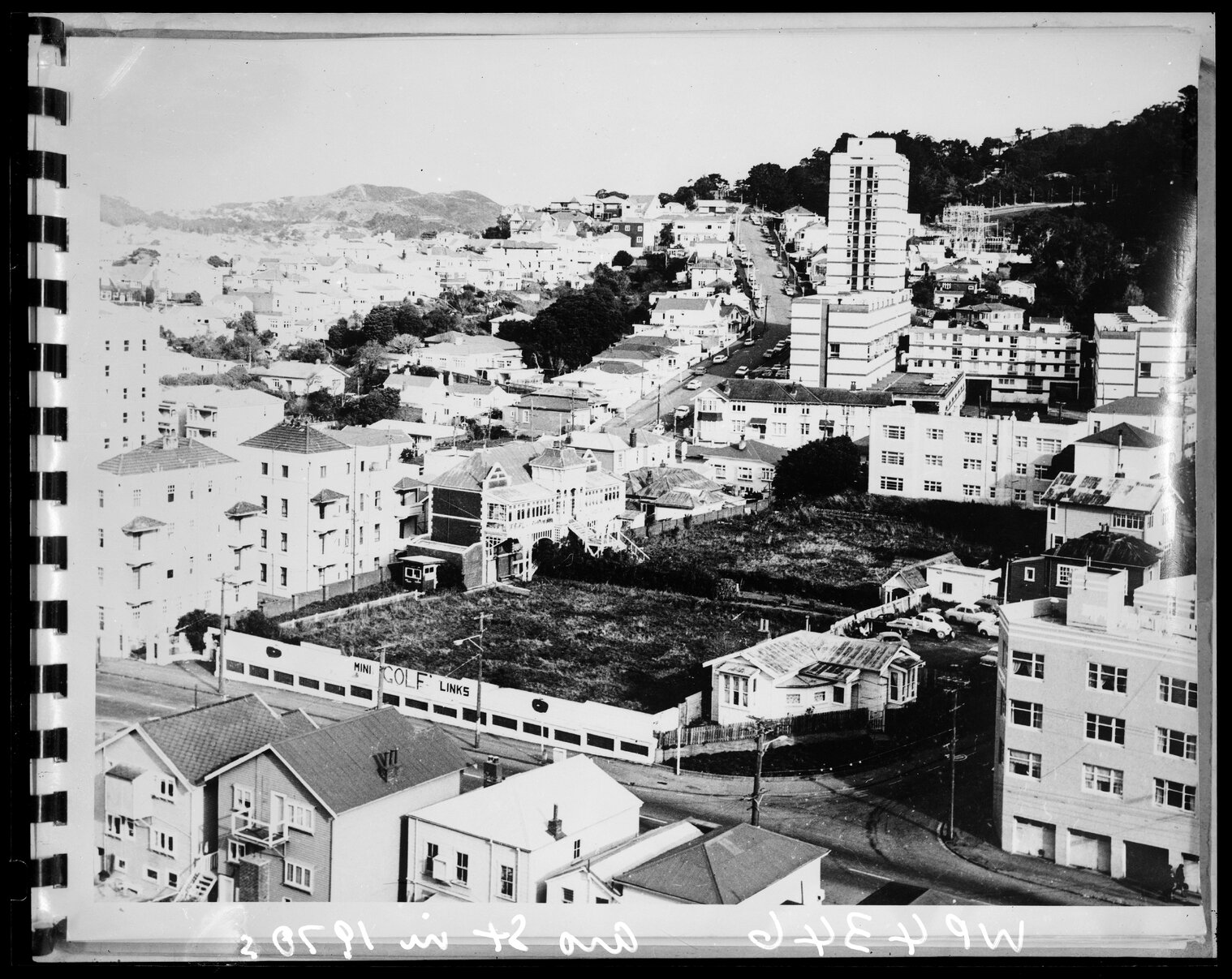 Elevated view of Aro Street Area and the Wellington Bowling Green