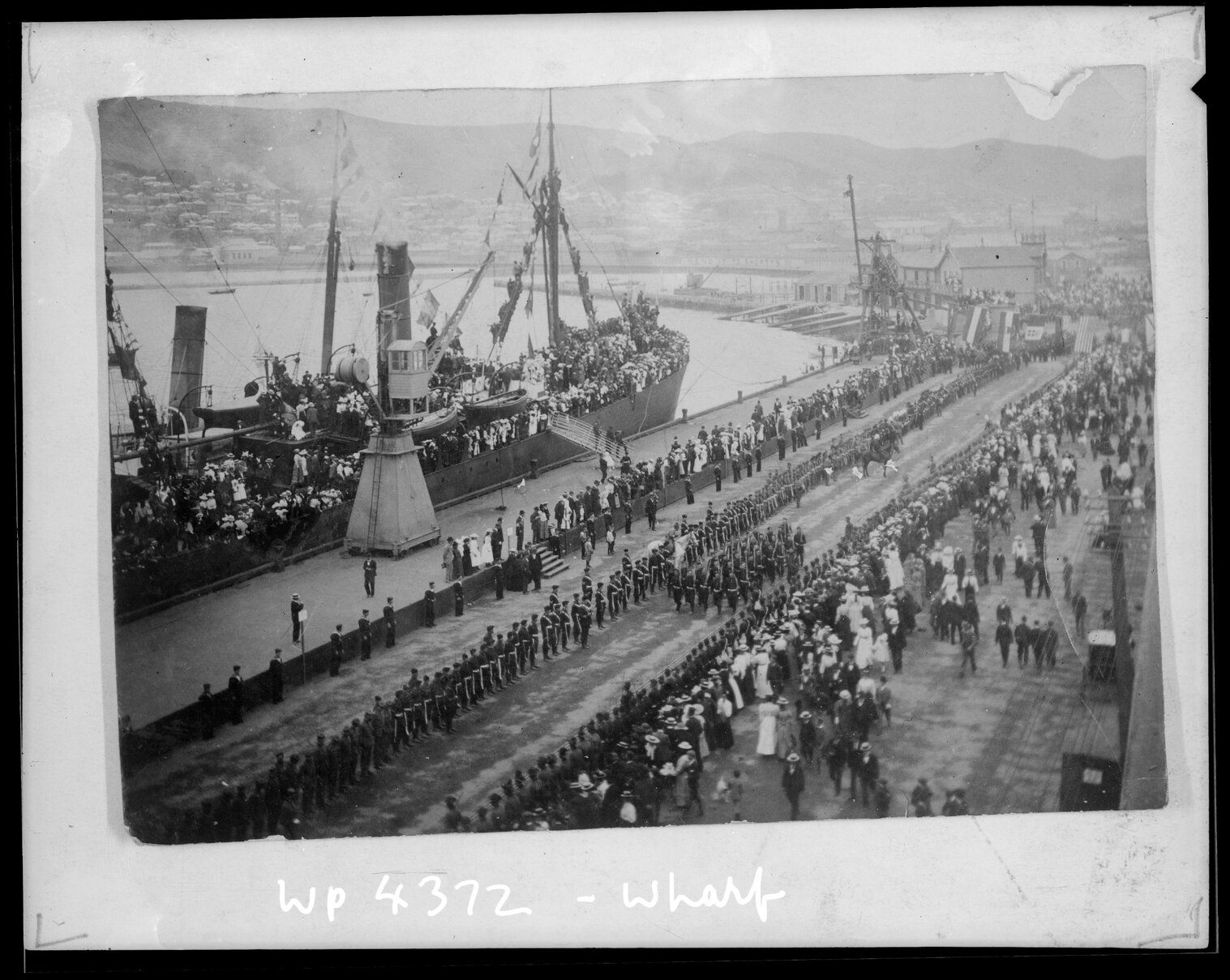 Queens Wharf, troops possibly departing for the Boer War