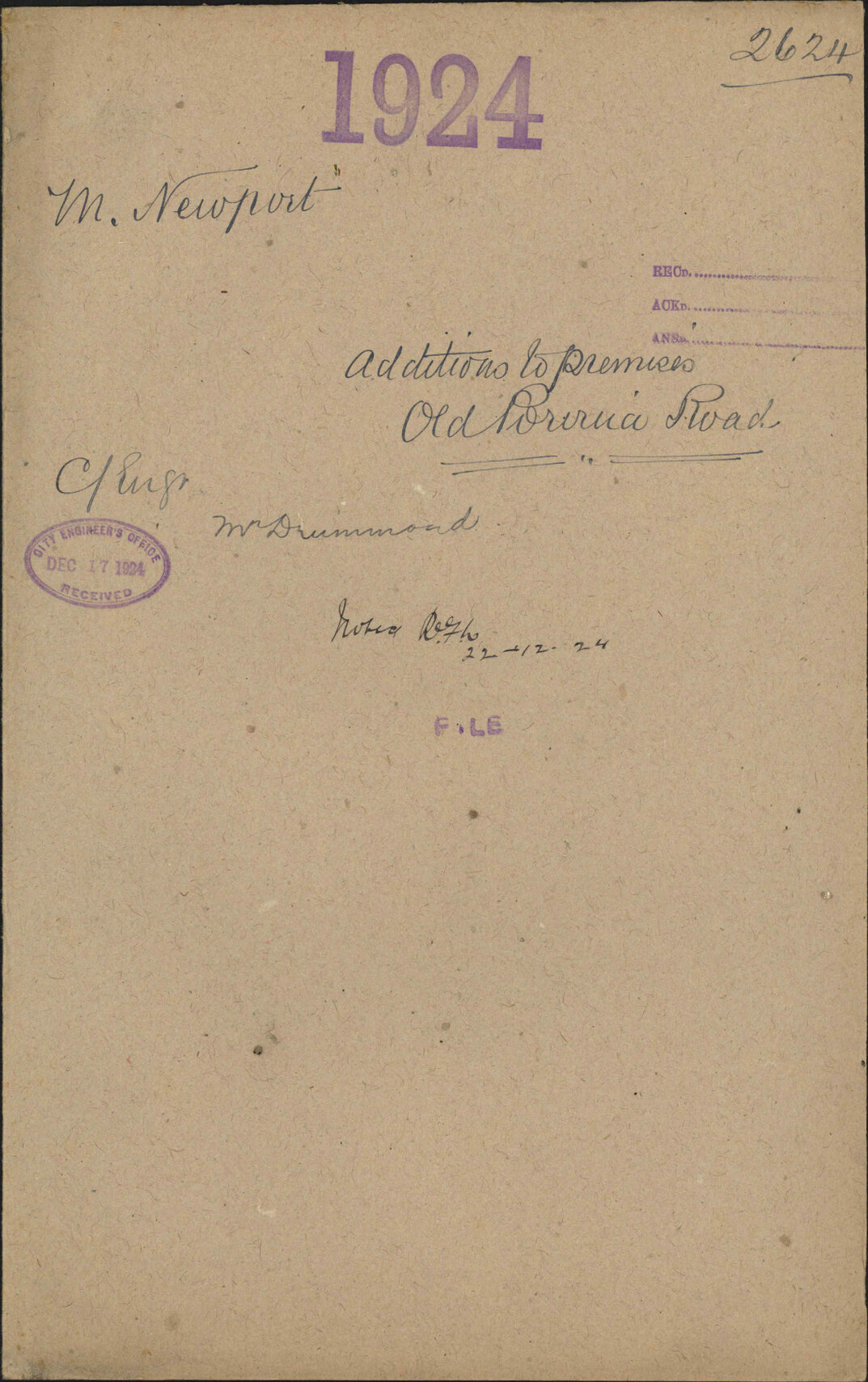 Additions to premises, Old Porirua Road - M Newport