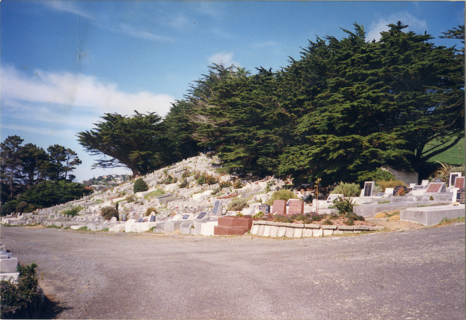 Karori Cemetery, Main drive towards three vaults