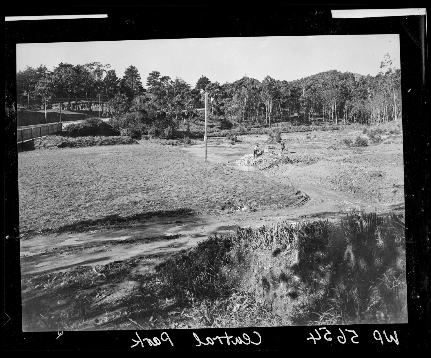 Ground being prepared to form Central Park, Brooklyn