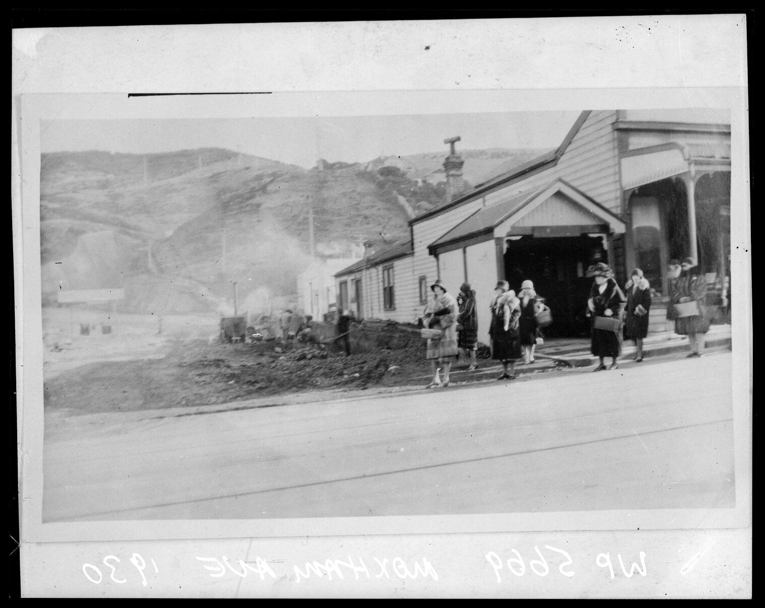 Ladies waiting at Tram Stop, Moxham Avenue