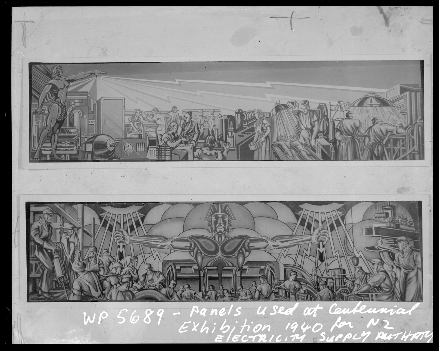 Panels used at Centennial Exhibition for New Zealand Electricity Supply Authority