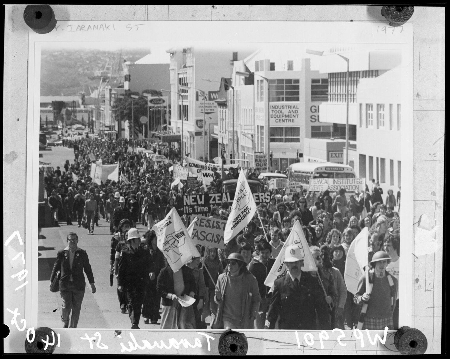 Security Intelligence Service Demonstration March, Taranaki Street