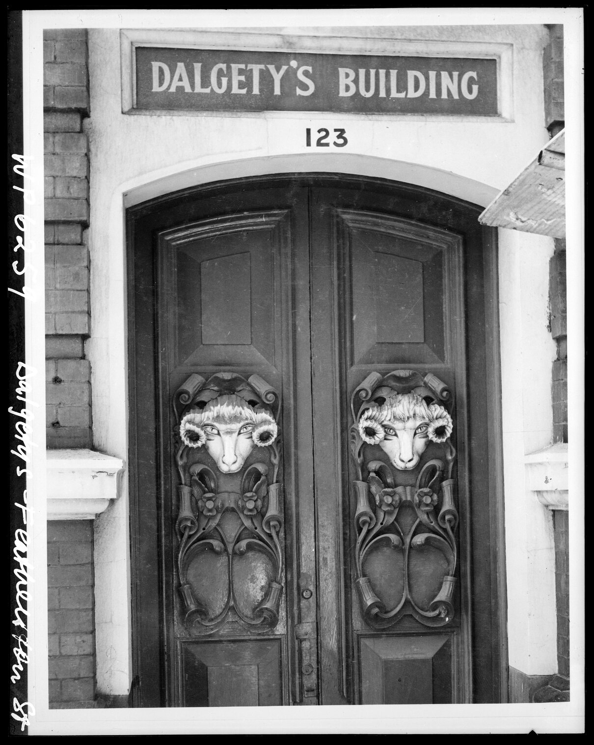 Front Door, Dalgety's Building, 123 Featherston Street