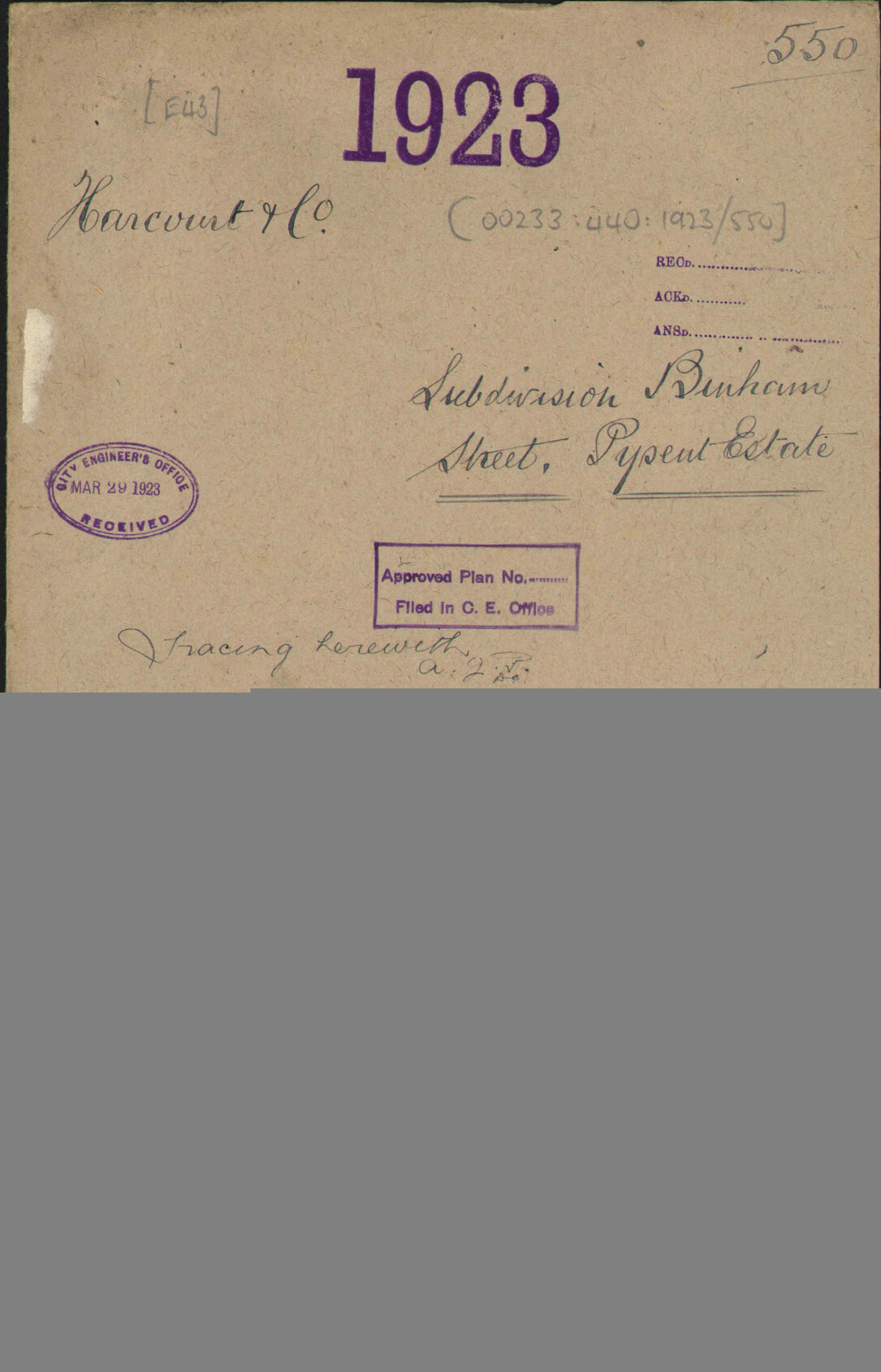Subdivision, Binham Street, Pysent Estate - Harcourt and Co