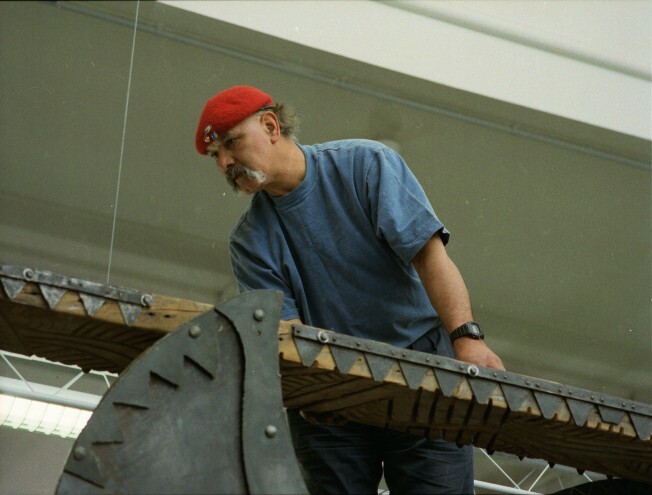 C, Installing artwork, artist