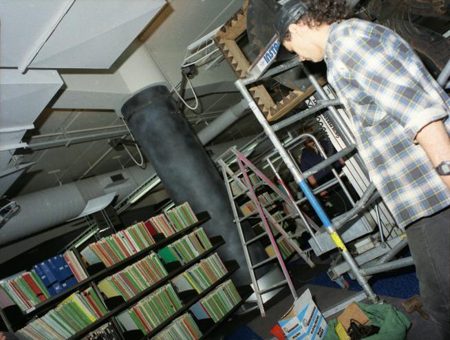 C, Installing artwork, artist