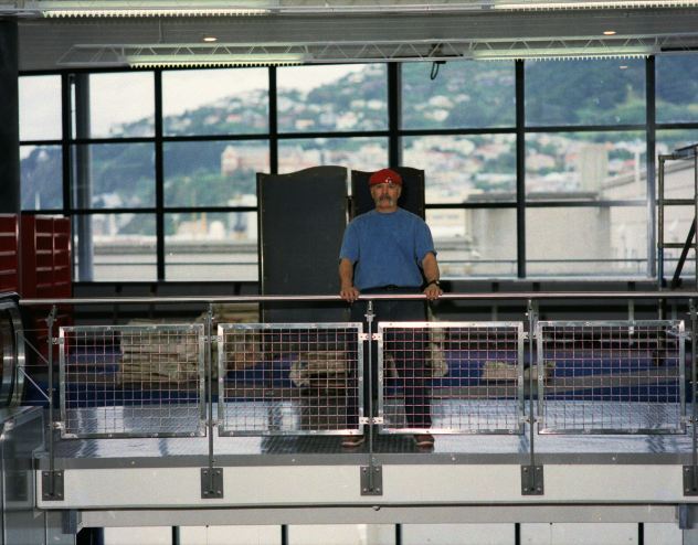 C, Installing artwork, artist