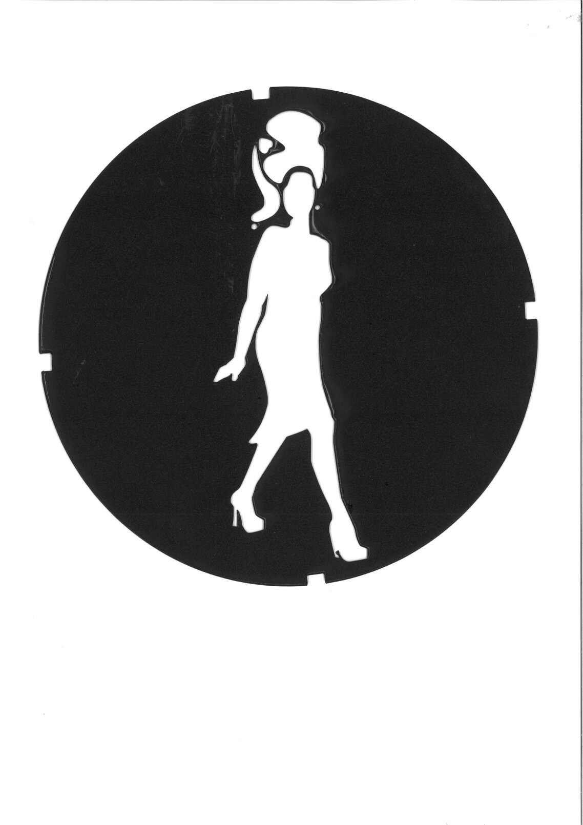 Carmen Rupe, stencil of pedestrian crossing lantern