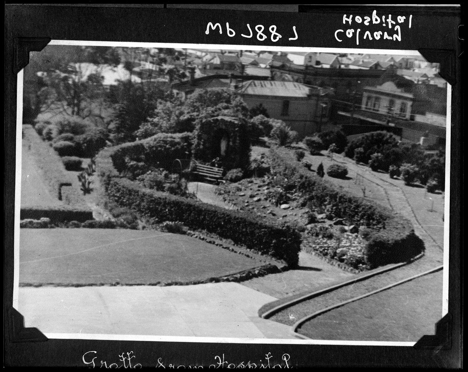 View of Grotto from Calvary Hospital