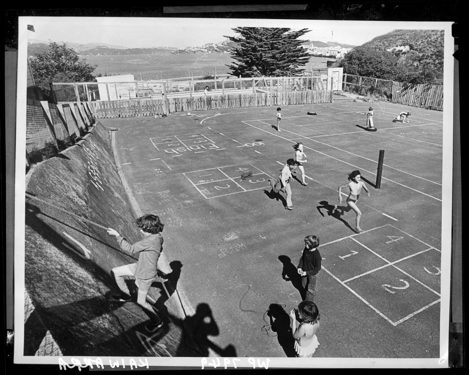 Children in playground, Kaiwharawhara School