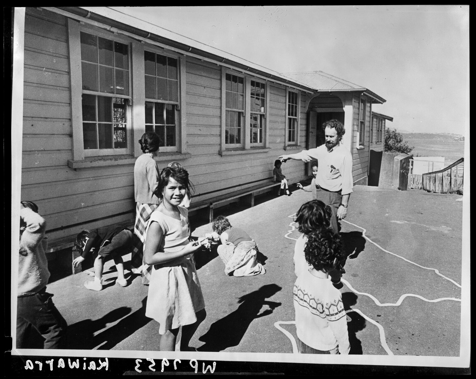 Children in playground, Kaiwharawhara School