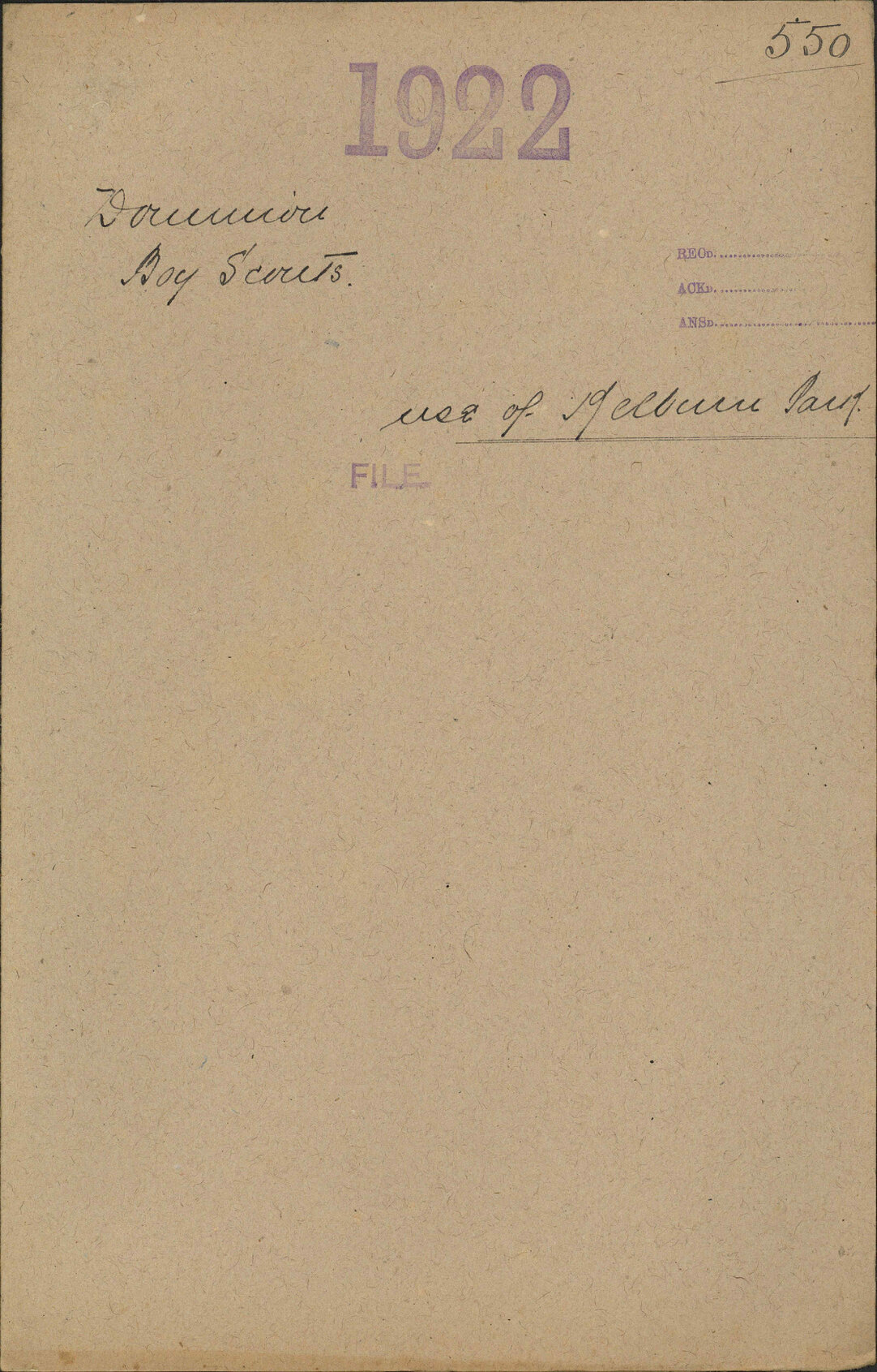 Use of Kelburn Park - Dominion Boy Scouts