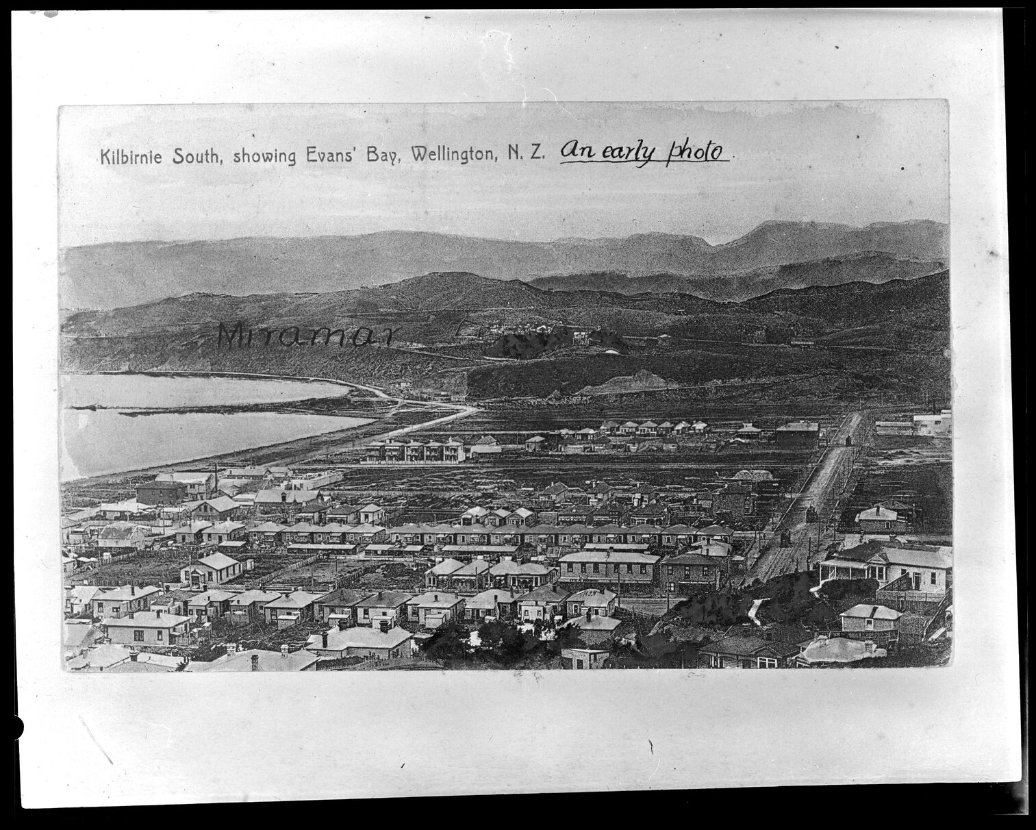 Wellington South, showing Evans Bay. Miramar in background.