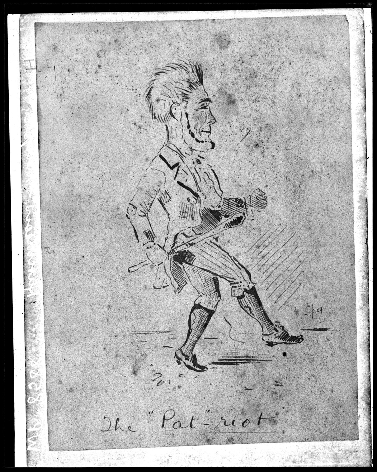 Caricature of Mayor W Hutchinson, 'The Pat-Riot.'