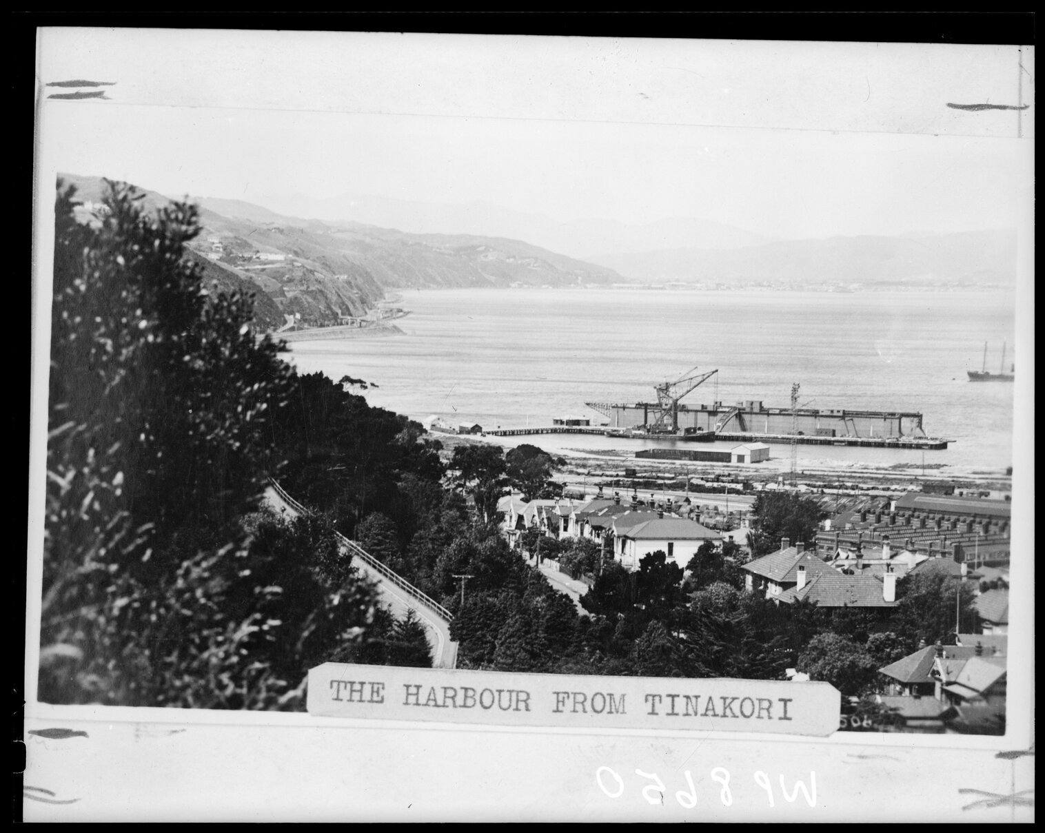 View of Wellington harbour from Tinakori Road, looking towards the Hutt Valley