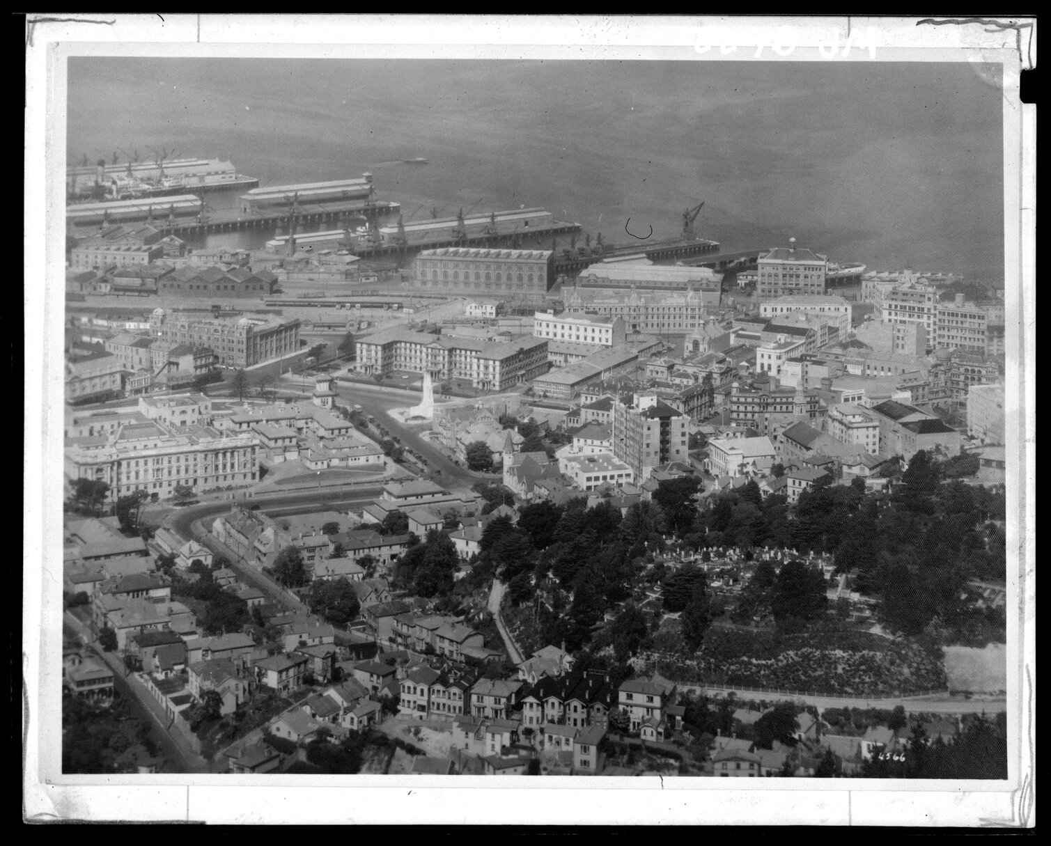 Aerial view of the Lambton Business District, from Tinakori Hill