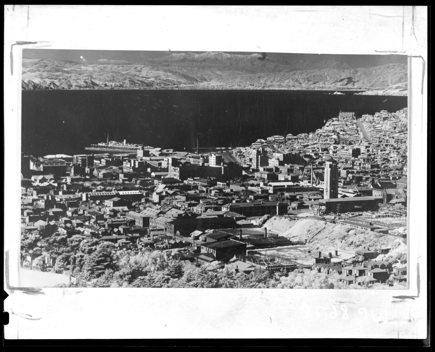 Elevated view of Te Aro, from Taranaki Street to Mount Victoria