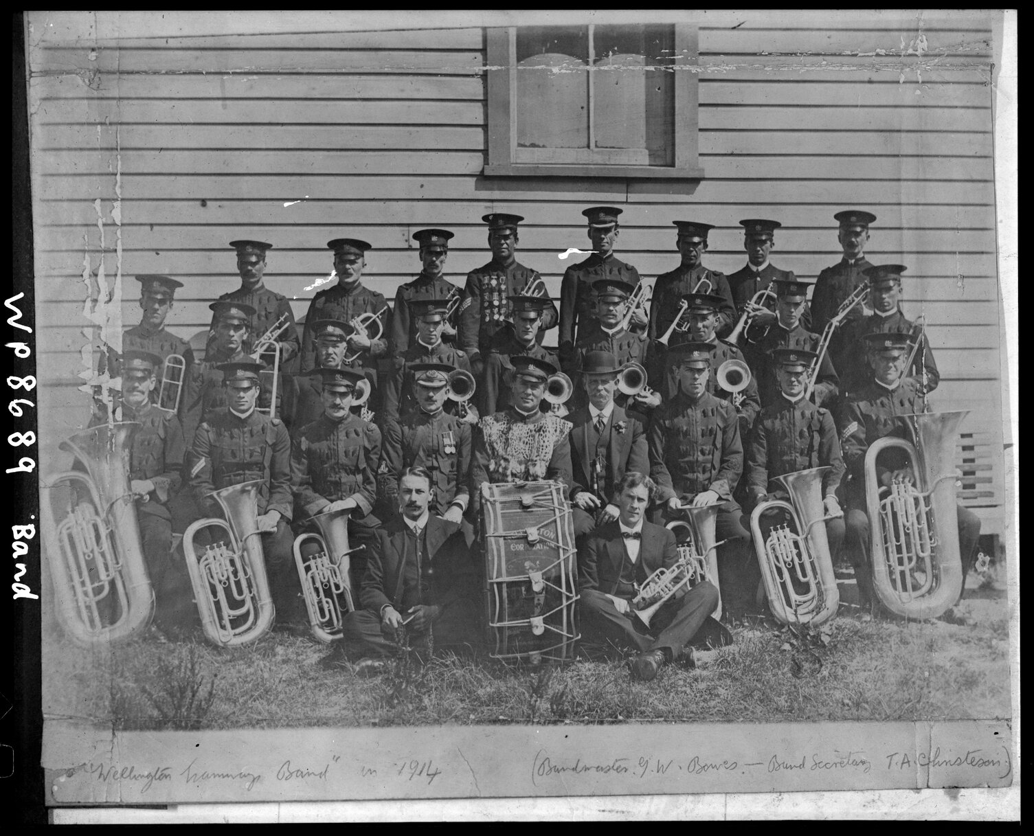 Group photograph of the Wellington Tramways Band