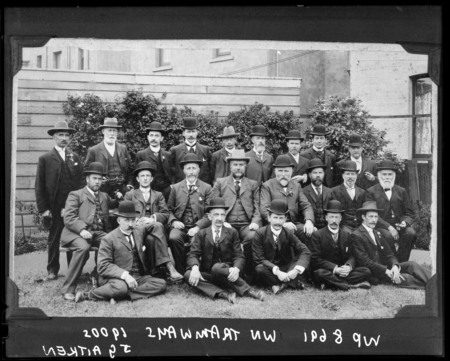 Group photograph, Men in suits and bowler hats
