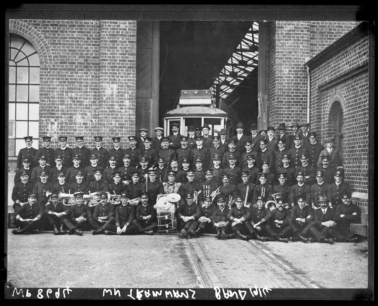 Group photograph of Wellington City Council Tramways Band